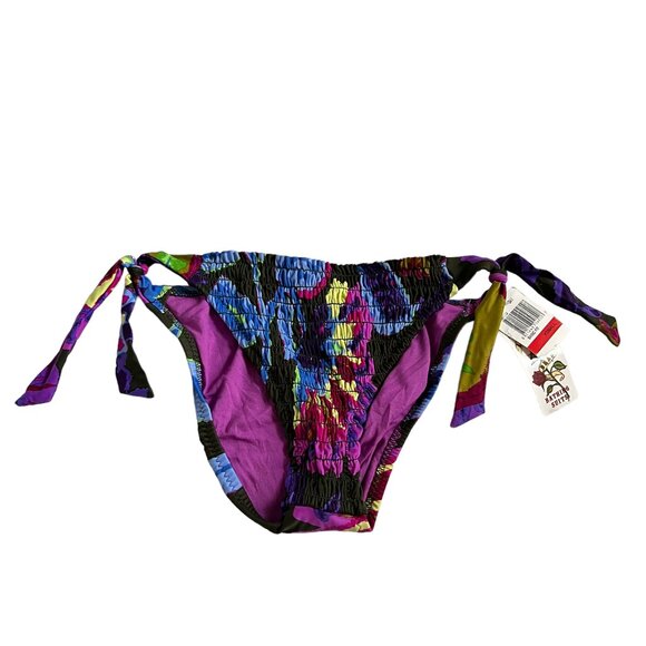 Lucky Brand bikini swimsuit bottoms dark olive green purple XS - Picture 1 of 3